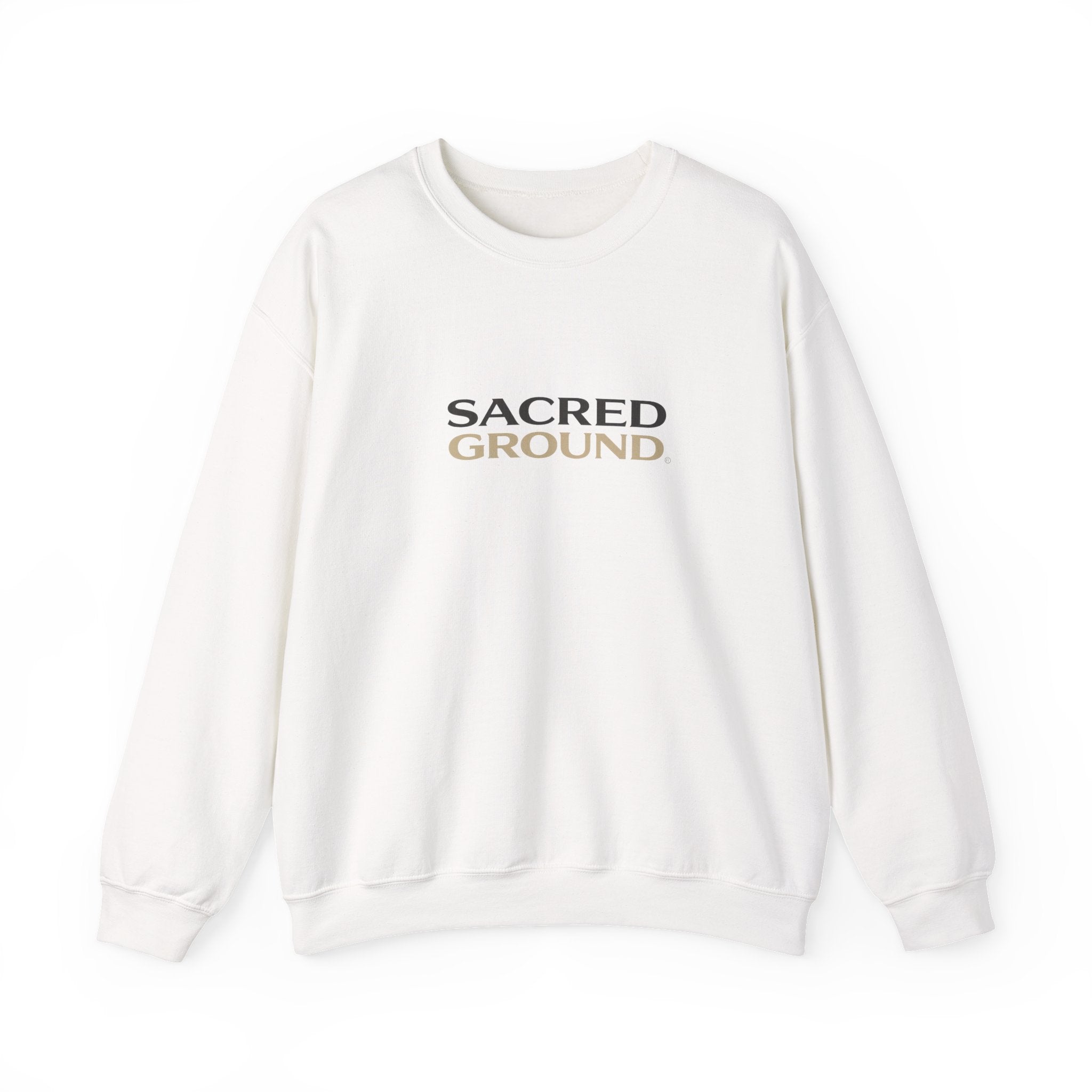 Sacred Ground Crewneck Sweatshirt — Minimal Faithwear Graphic Sweatshirt
