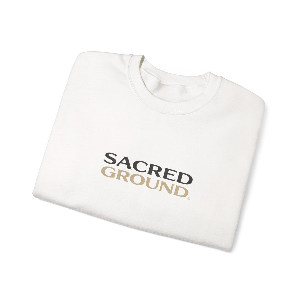 Sacred Ground Crewneck Sweatshirt — Minimal Faithwear Graphic Sweatshirt