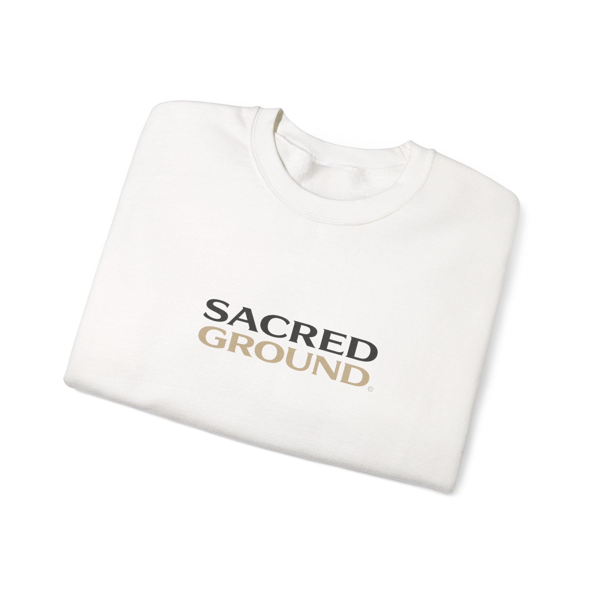 Sacred Ground Crewneck Sweatshirt — Minimal Faithwear Graphic Sweatshirt