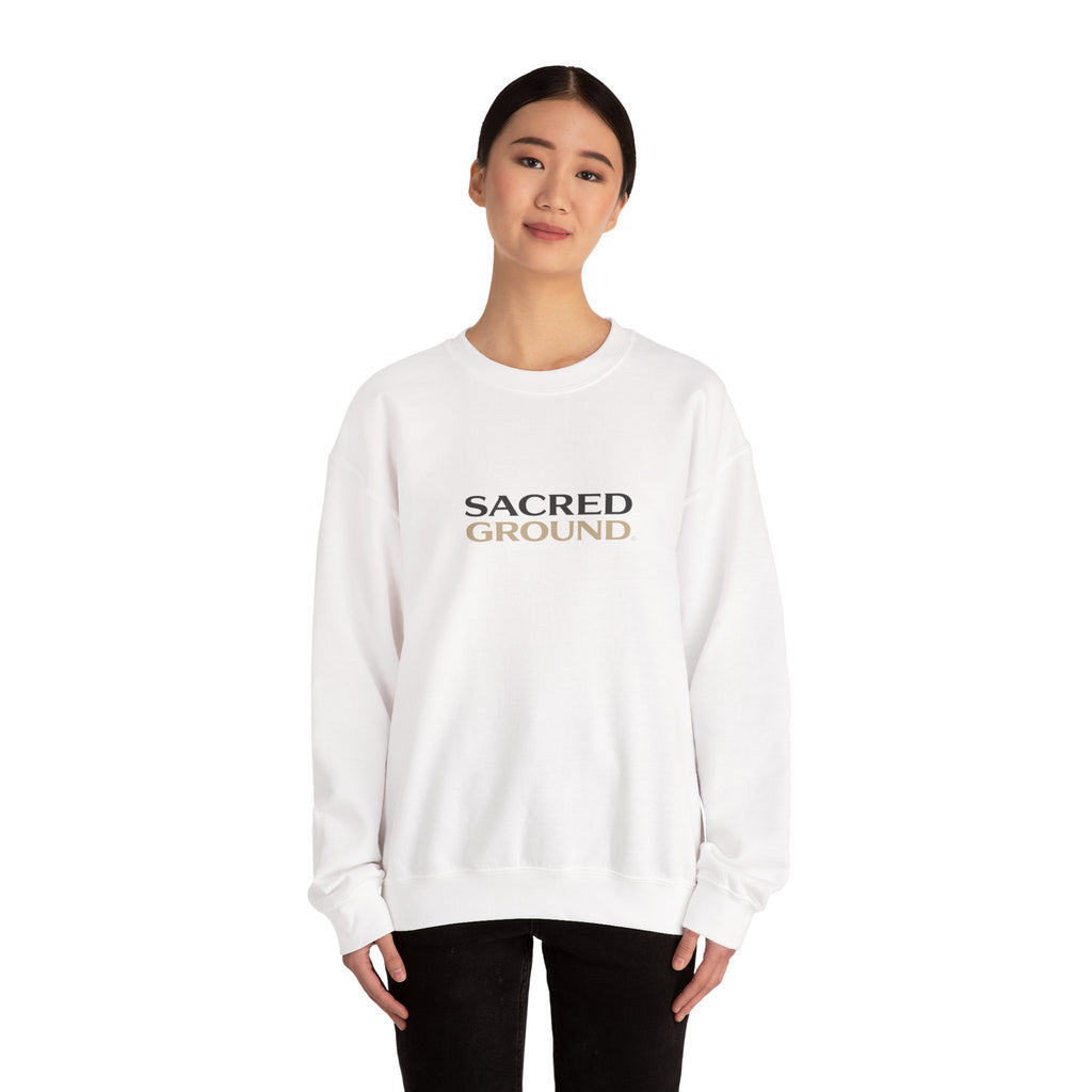 Sacred Ground Crewneck Sweatshirt — Minimal Faithwear Graphic Sweatshirt